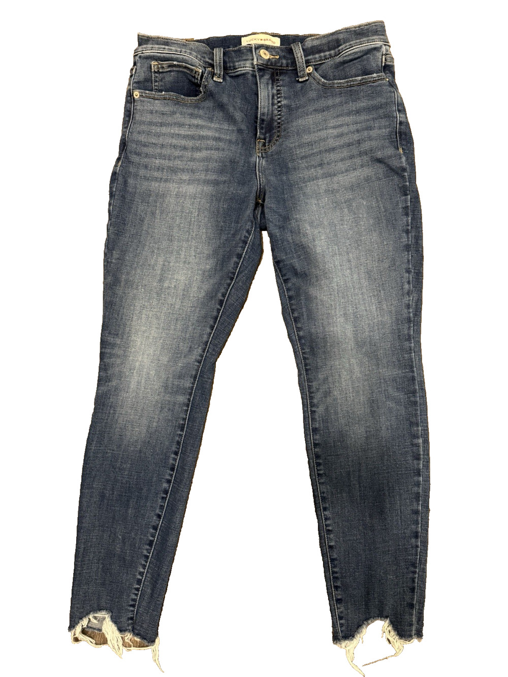 Lucky Brand Jeans Women’s Ava 8/29 Mid-rise Skinny Ankle Raw Cut Hem